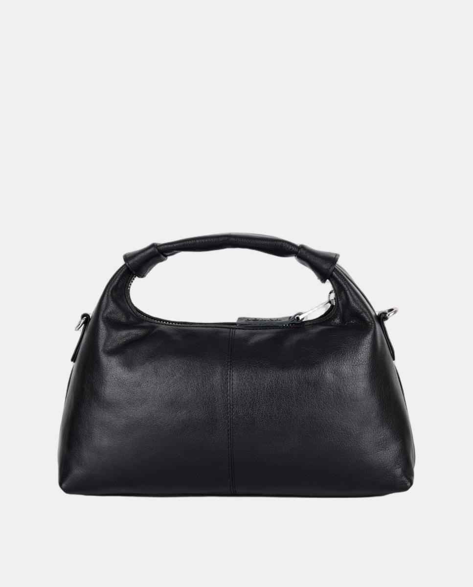 Bolso de mano con piel grabada en forma de lunares y tira para cruzar modelo Dandy dots de Núnoo Bags - Negro Negro-4