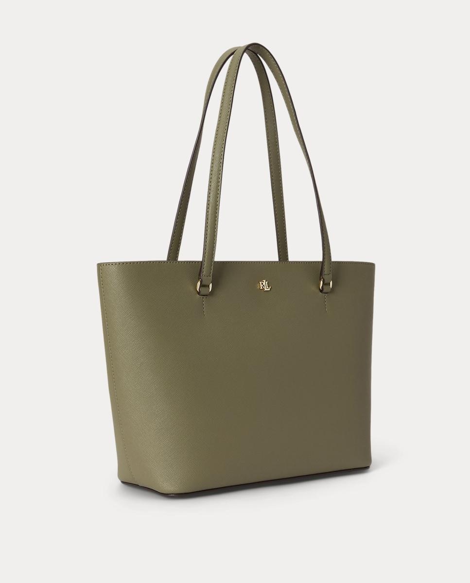 Mala Tipo Tote Karly Média em Pele Verde pardo-3