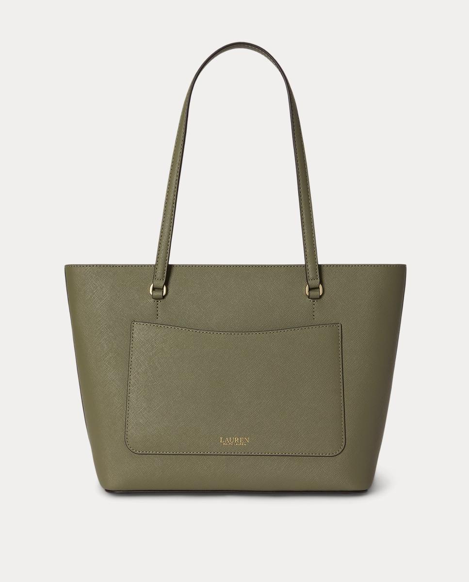 Mala Tipo Tote Karly Média em Pele Verde pardo-4