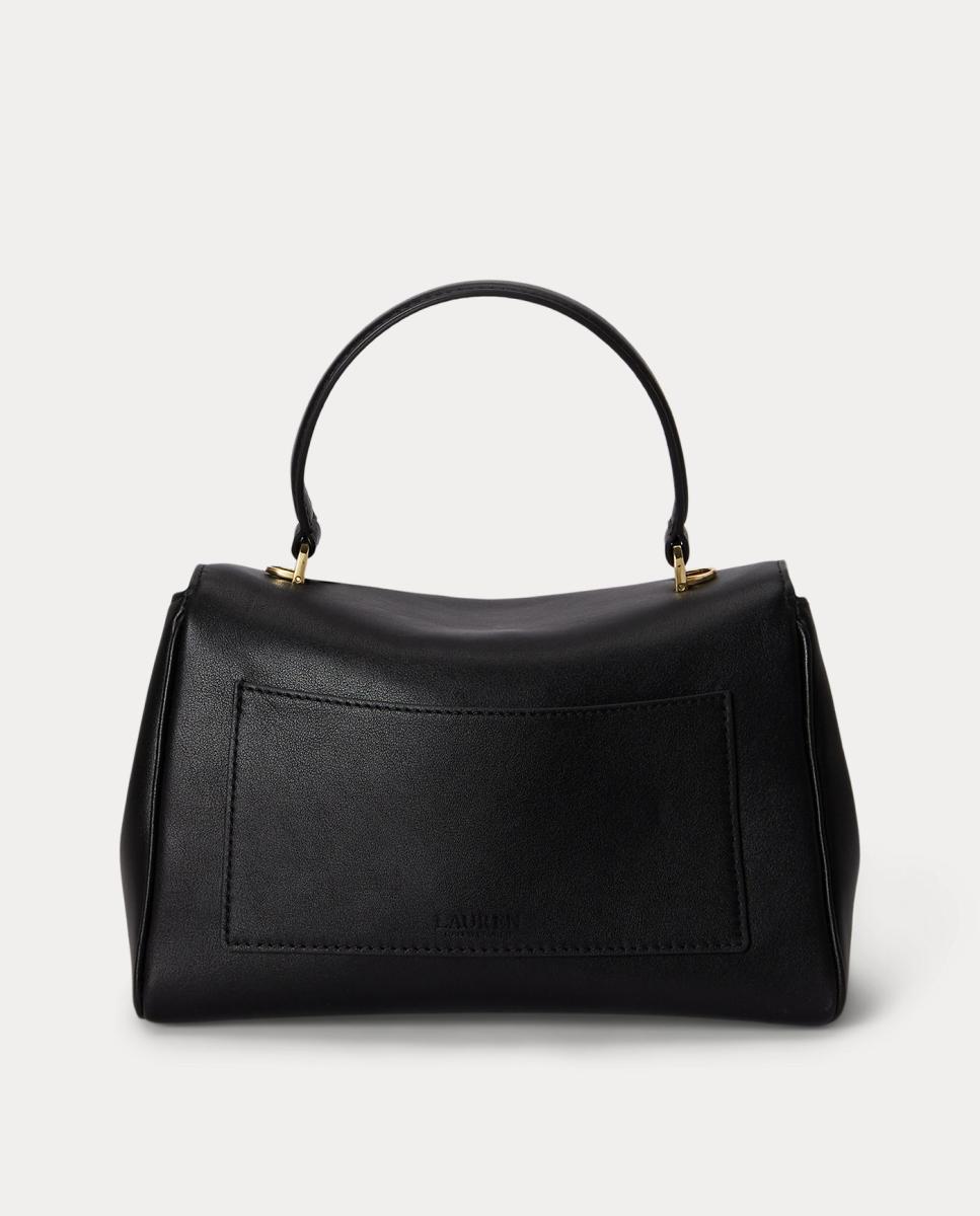 Mala Satchel Farrah Pequena em Pele Preto-4