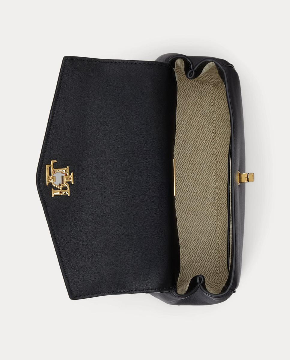 Mala Satchel Farrah Pequena em Pele Preto-5