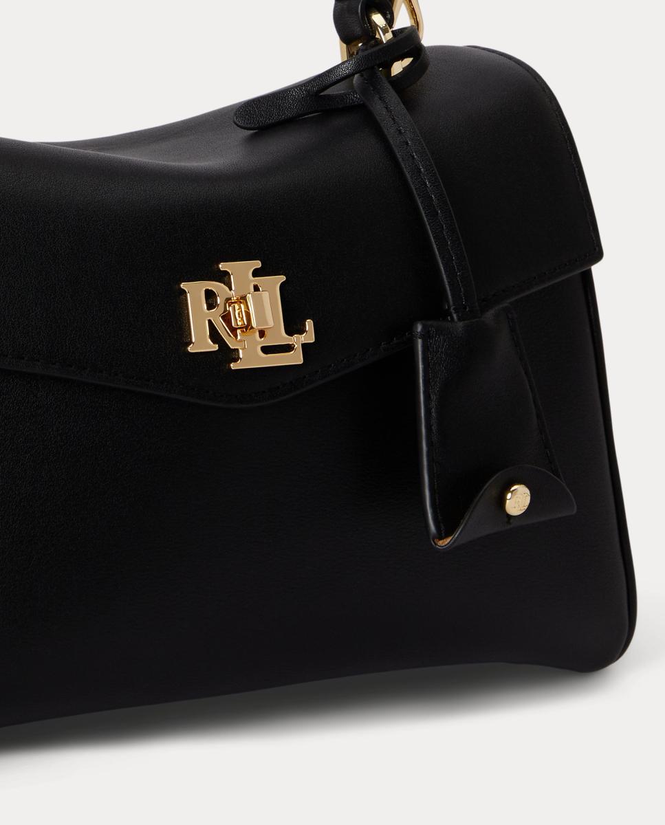 Mala Satchel Farrah Pequena em Pele Preto-6