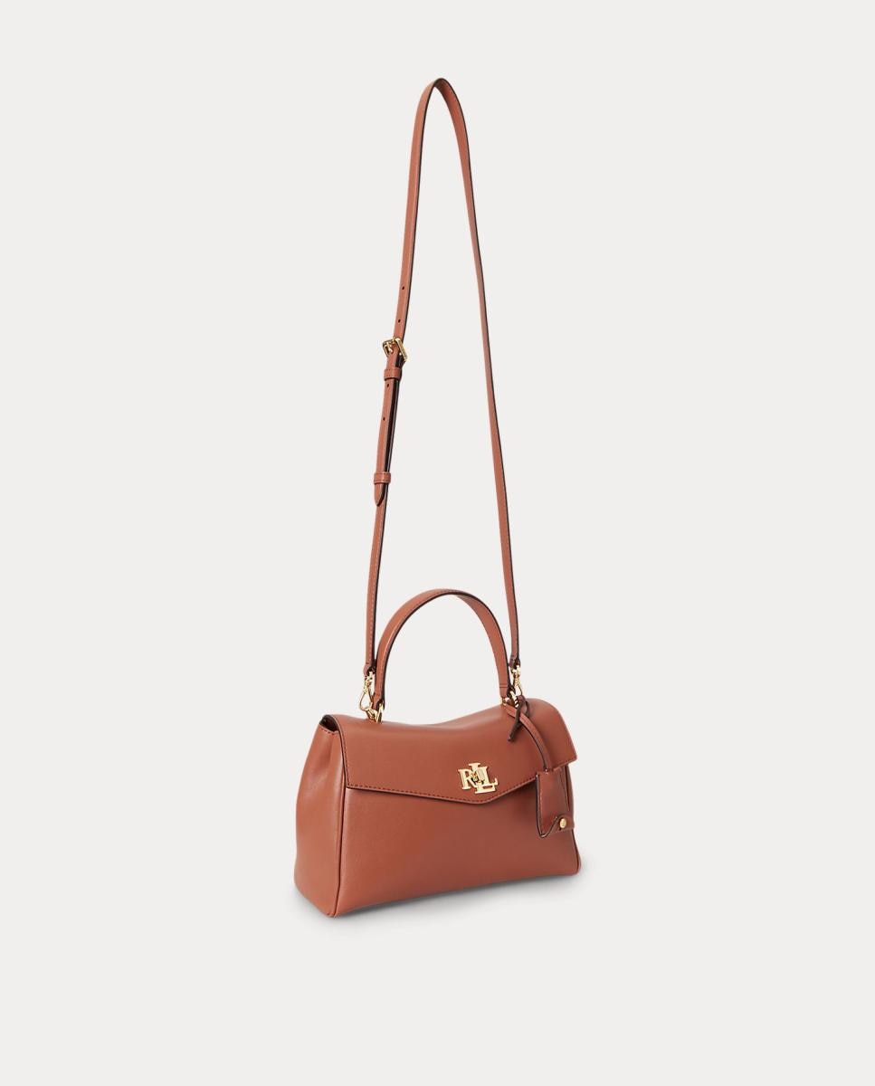 Bolso Satchel Farrah pequeño de piel - Lauren Ralph Lauren - Rojo Teja Rojo Teja-2