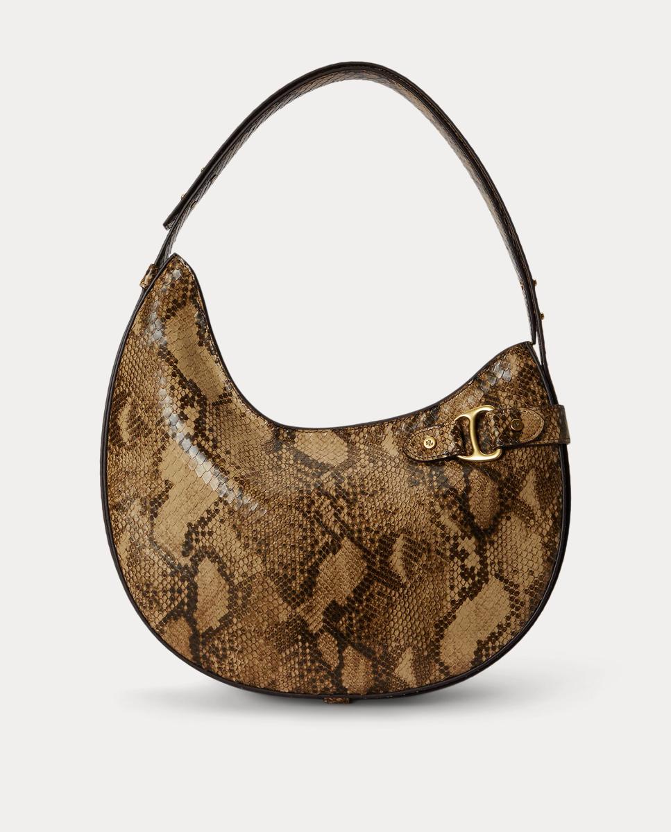 Imagem 0 de Mala de Ombro Tasha Grande em Pele com Animal Print
