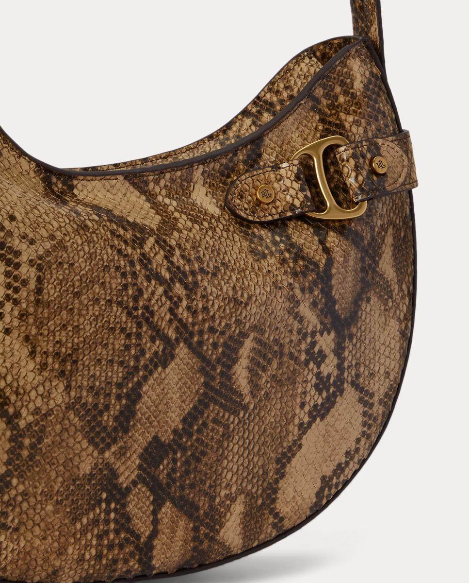 Mala de Ombro Tasha Grande em Pele com Animal Print Multicolor-5