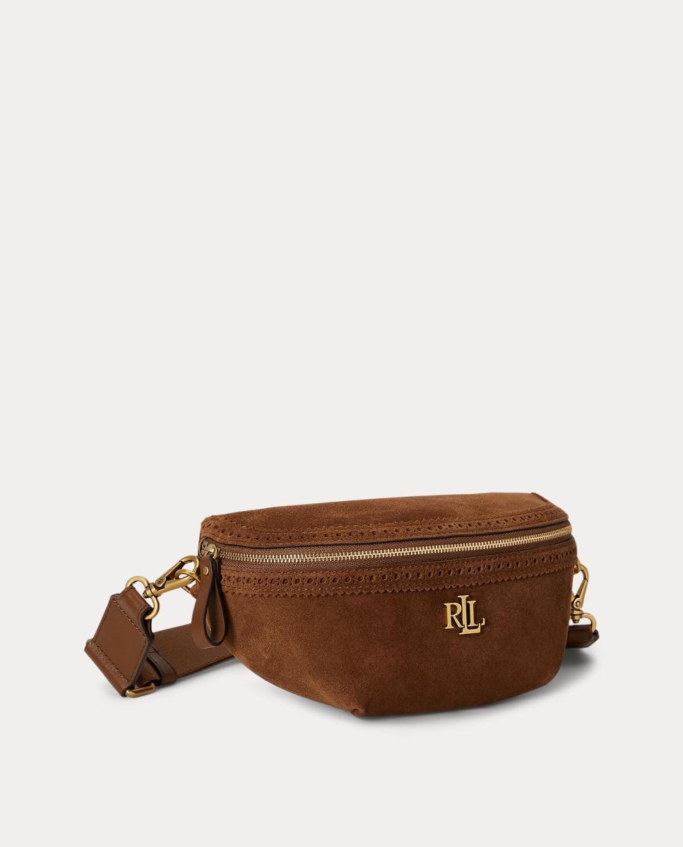 Bolsa de Cintura Marcy de Camurça Castanho-2