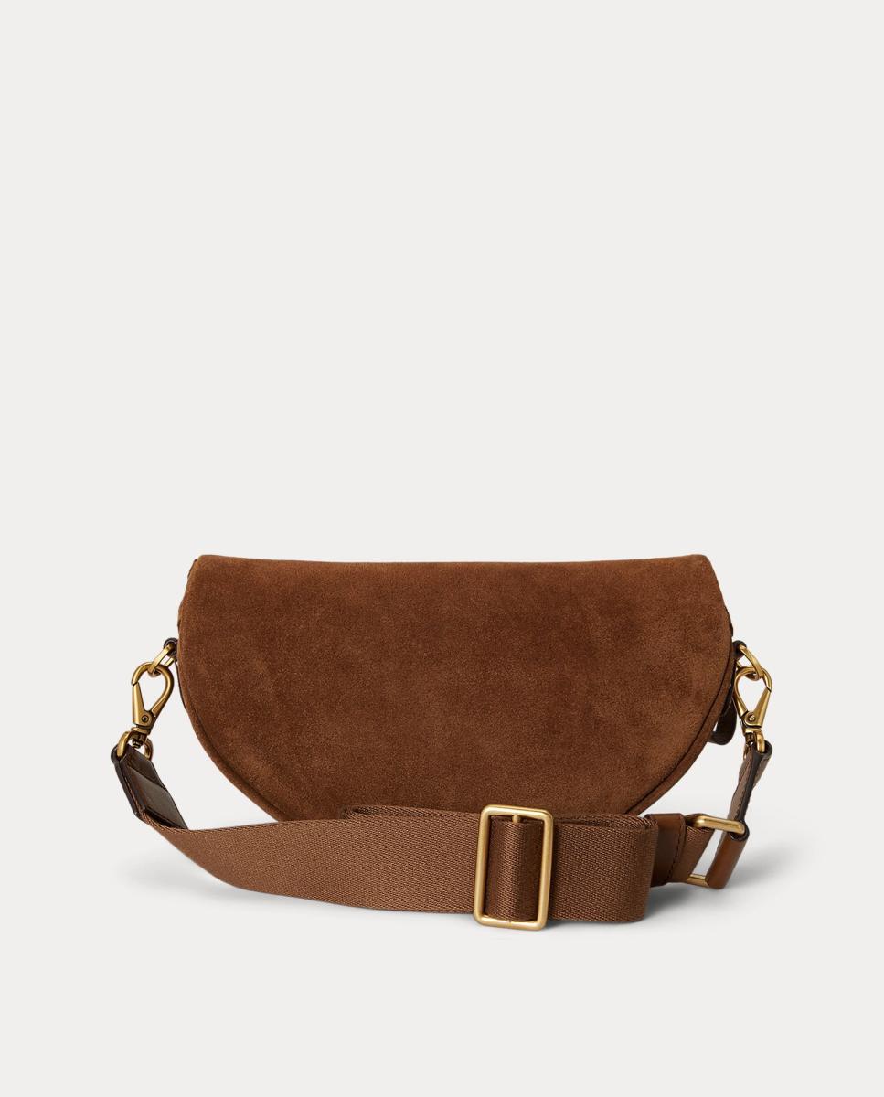 Bolsa de Cintura Marcy de Camurça Castanho-3