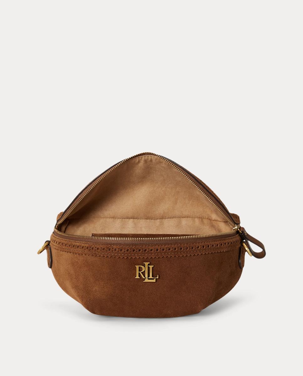 Bolsa de Cintura Marcy de Camurça Castanho-5