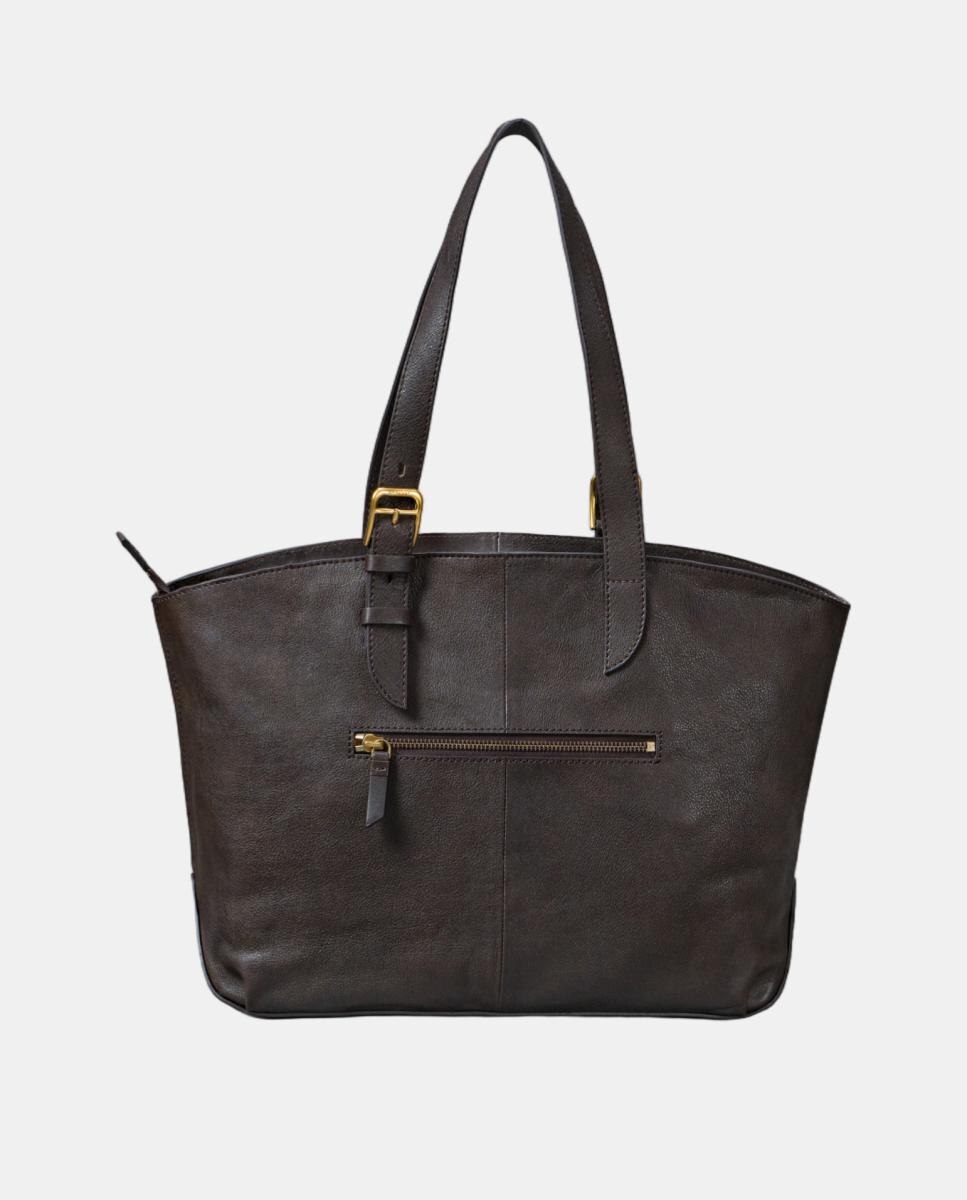 Mala Shopper em Pele Castanho-3