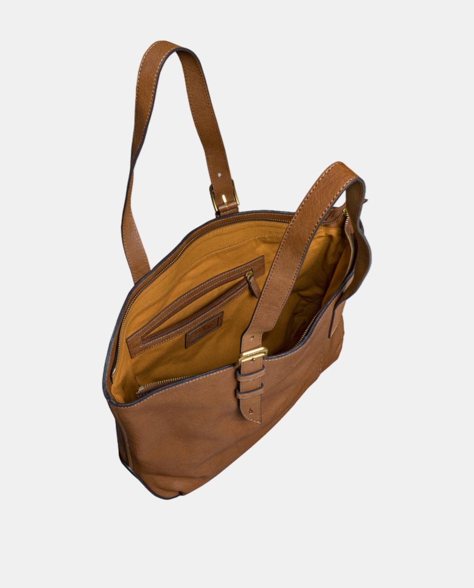 Mala Shopper em Pele Castanho-4