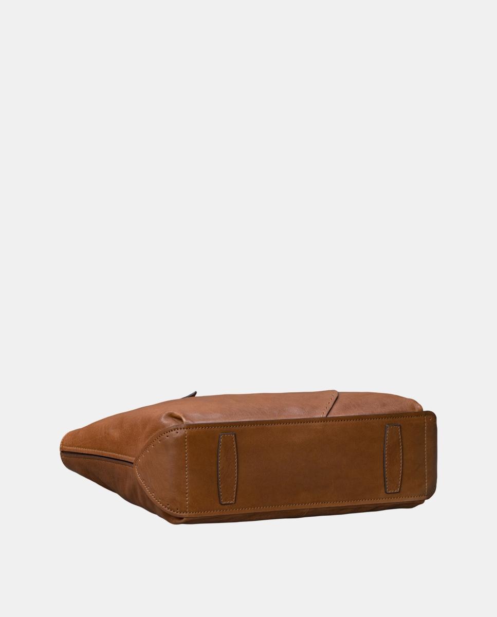 Mala Shopper em Pele Castanho-5