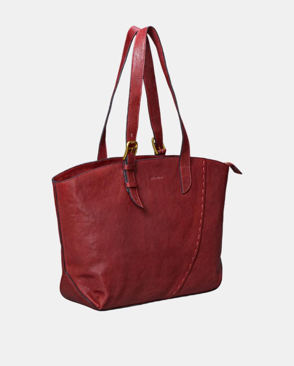 Mala Shopper em Pele Vermelho-2