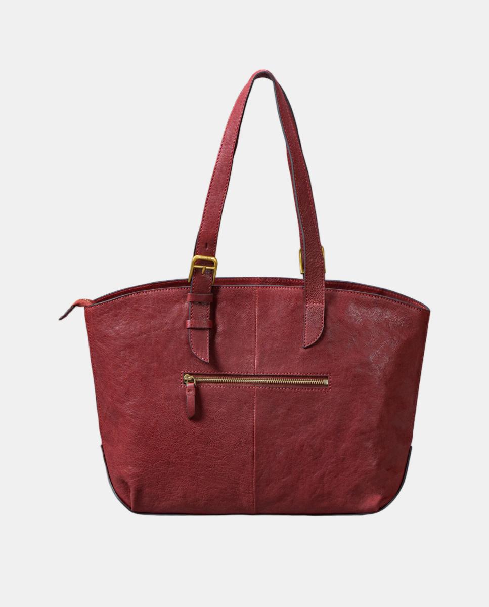 Mala Shopper em Pele Vermelho-3