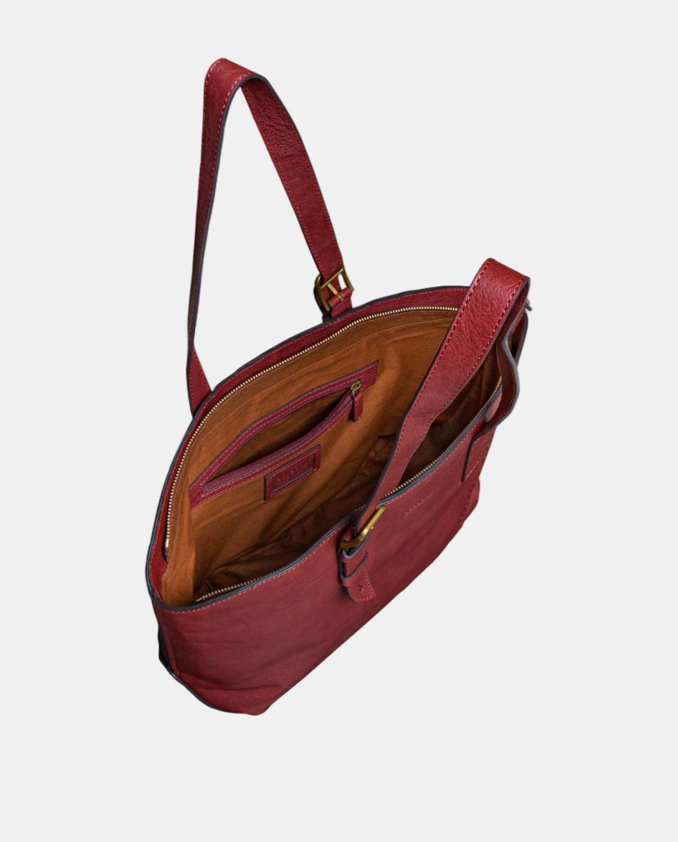 Mala Shopper em Pele Vermelho-4