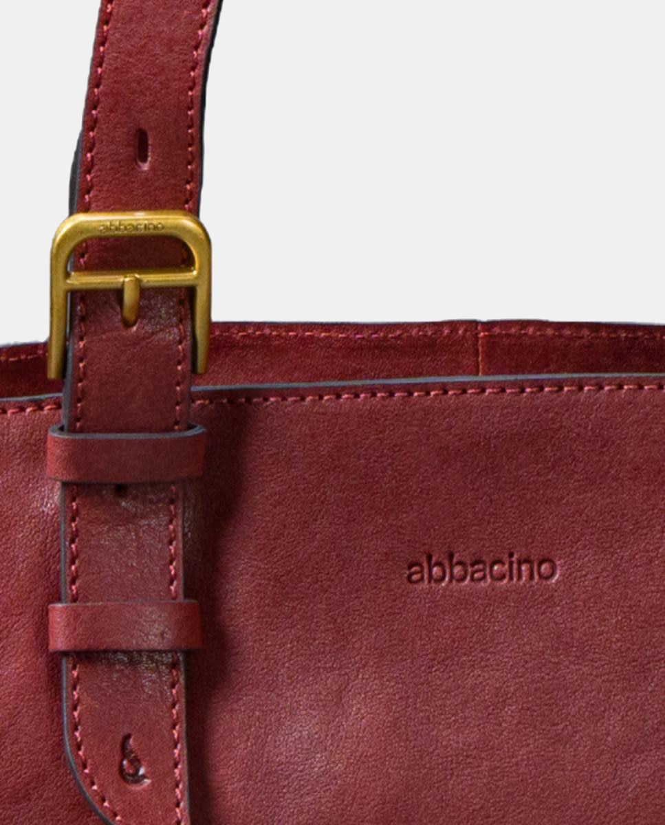 Mala Shopper em Pele Vermelho-6