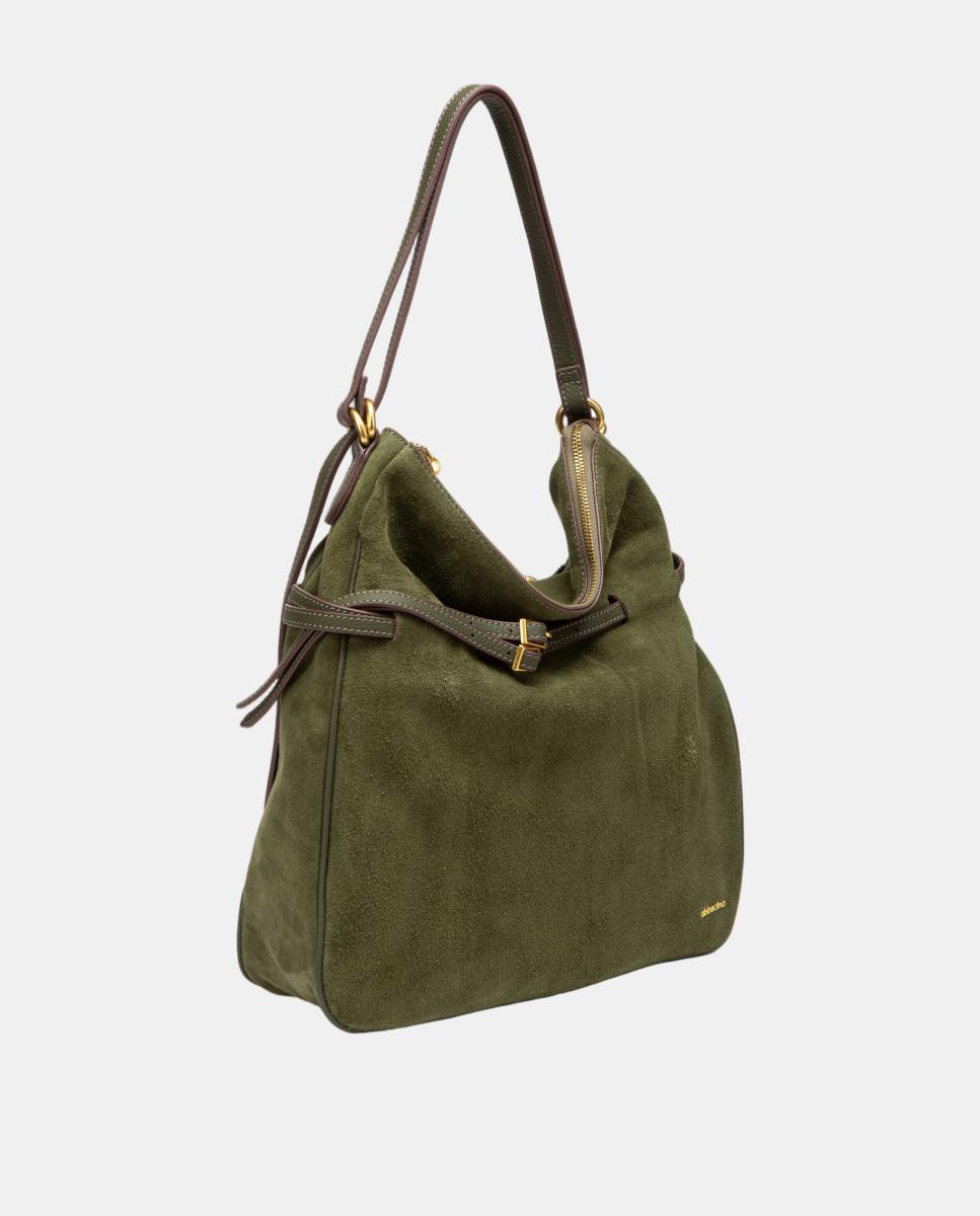 Bolso multifuncional en serraje - Abbacino - Verde Verde-2