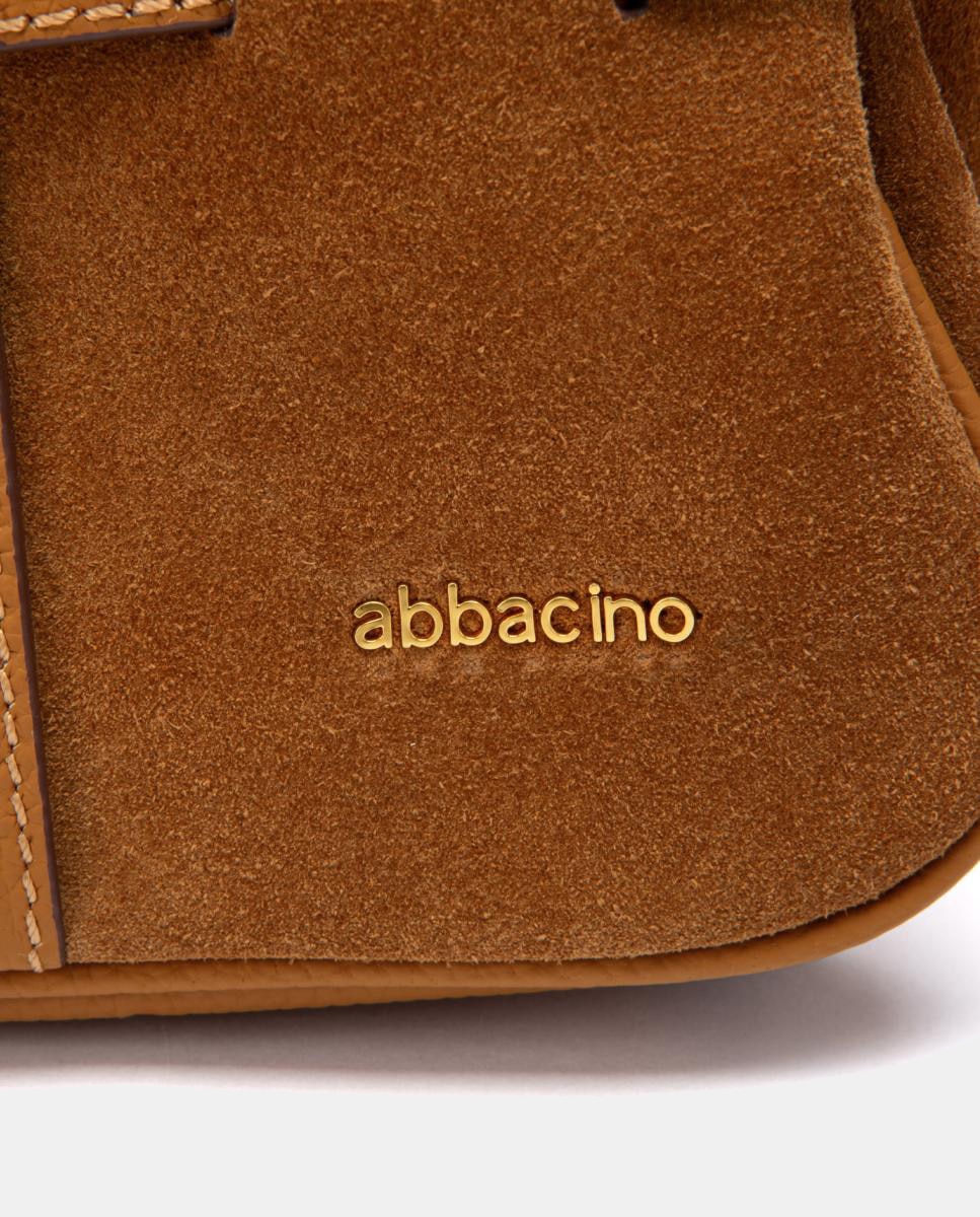Bolso de hombro en serraje - Abbacino - Marrón Marrón-6