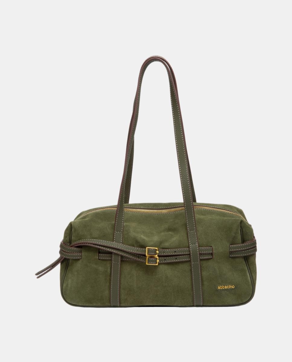 Imagen 0 de Bolso de hombro en serraje Verde
