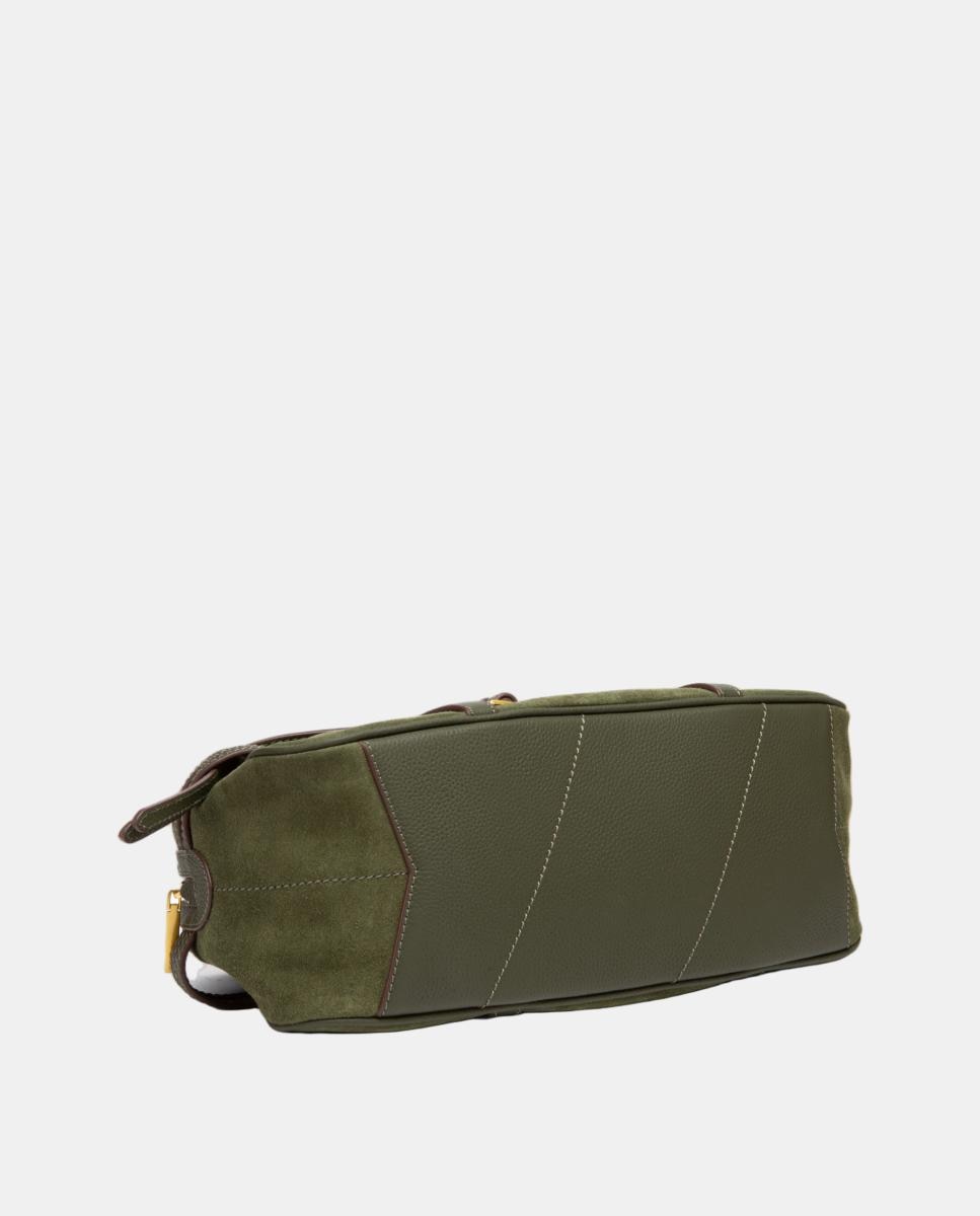 Bolso de hombro en serraje - Abbacino - Verde Verde-4
