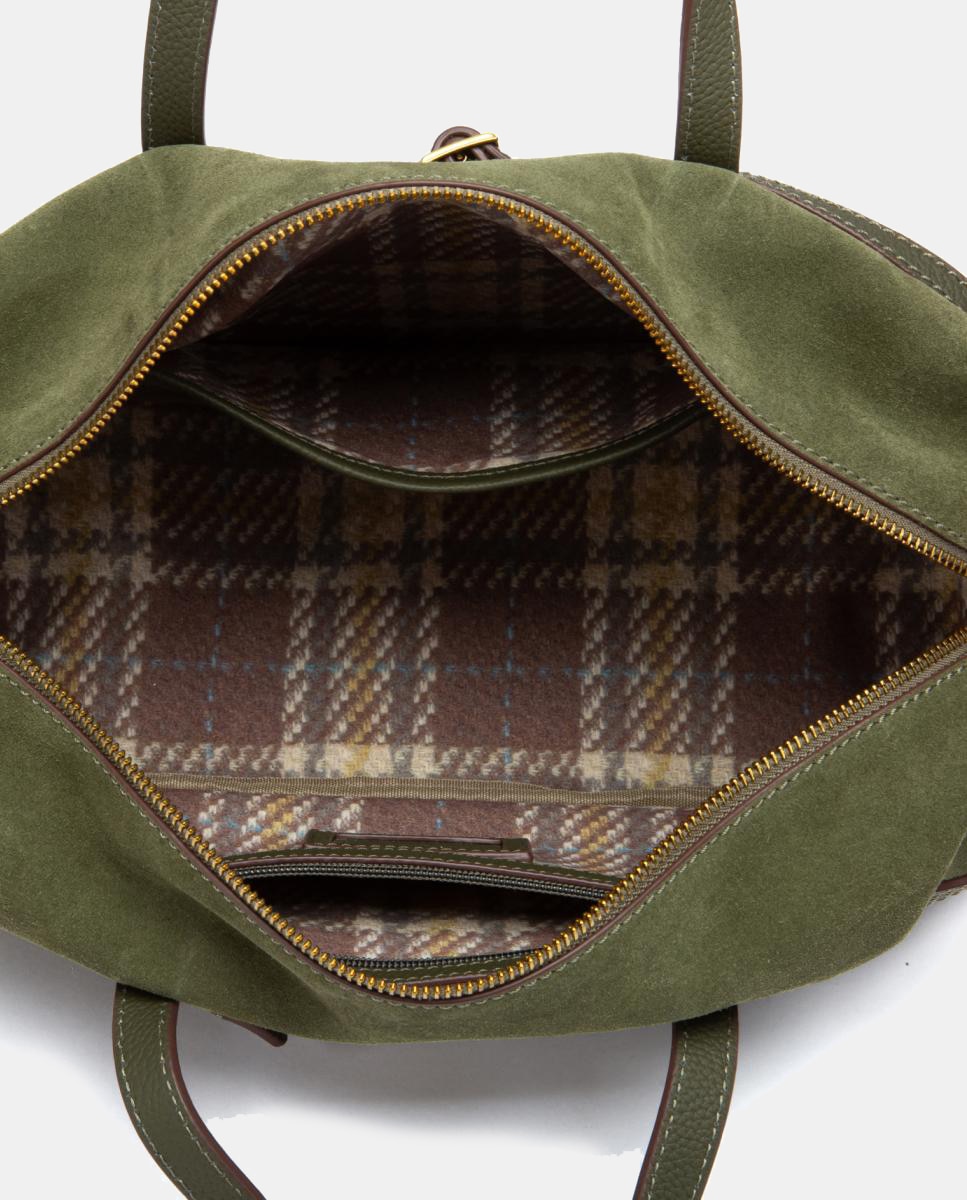 Bolso de hombro en serraje - Abbacino - Verde Verde-5