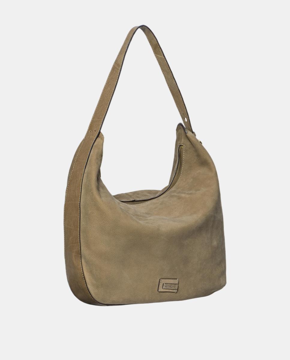 Bolso de hombro en serraje - Abbacino - Marrón topo Marrón topo-2