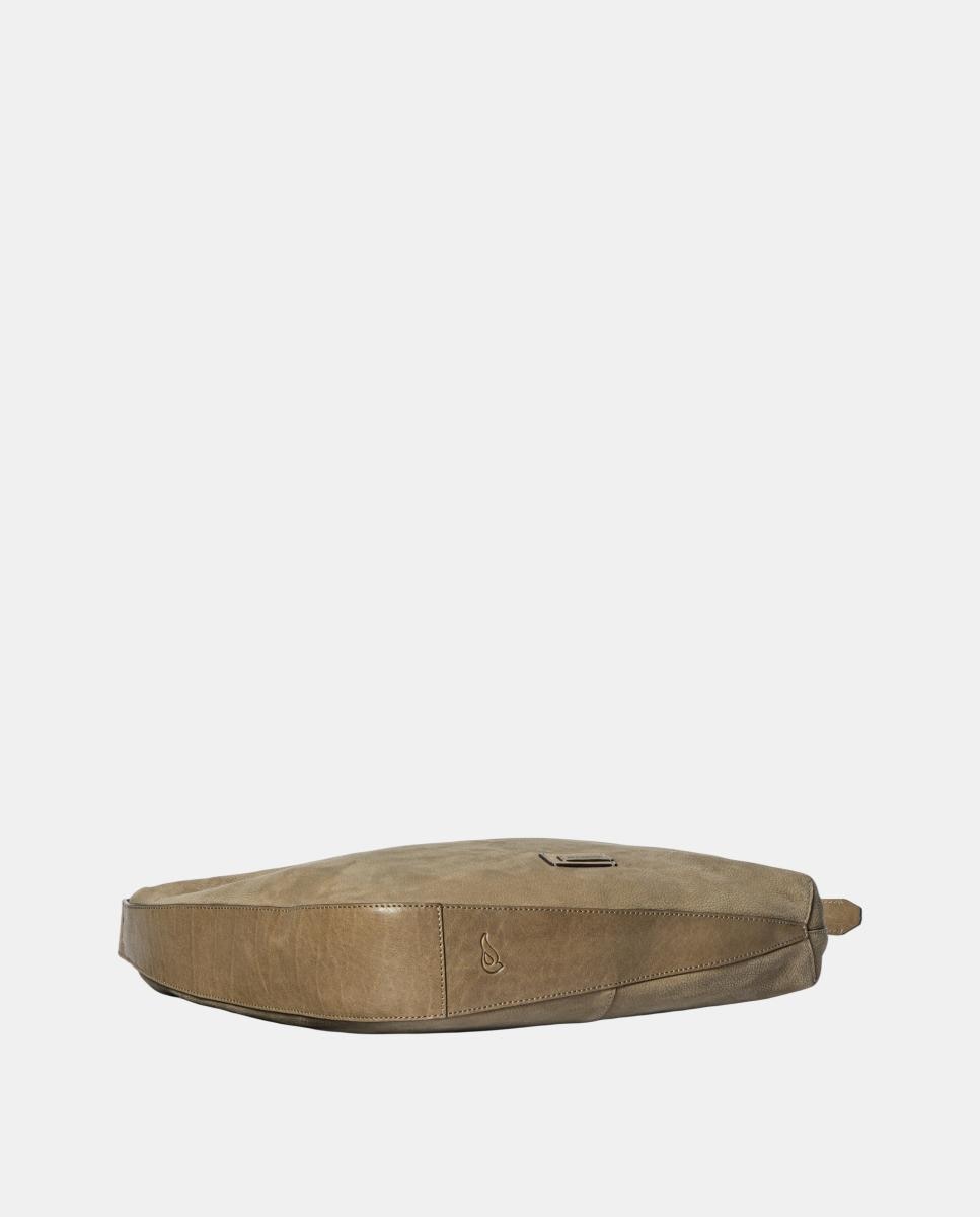 Bolso de hombro en serraje - Abbacino - Marrón topo Marrón topo-6