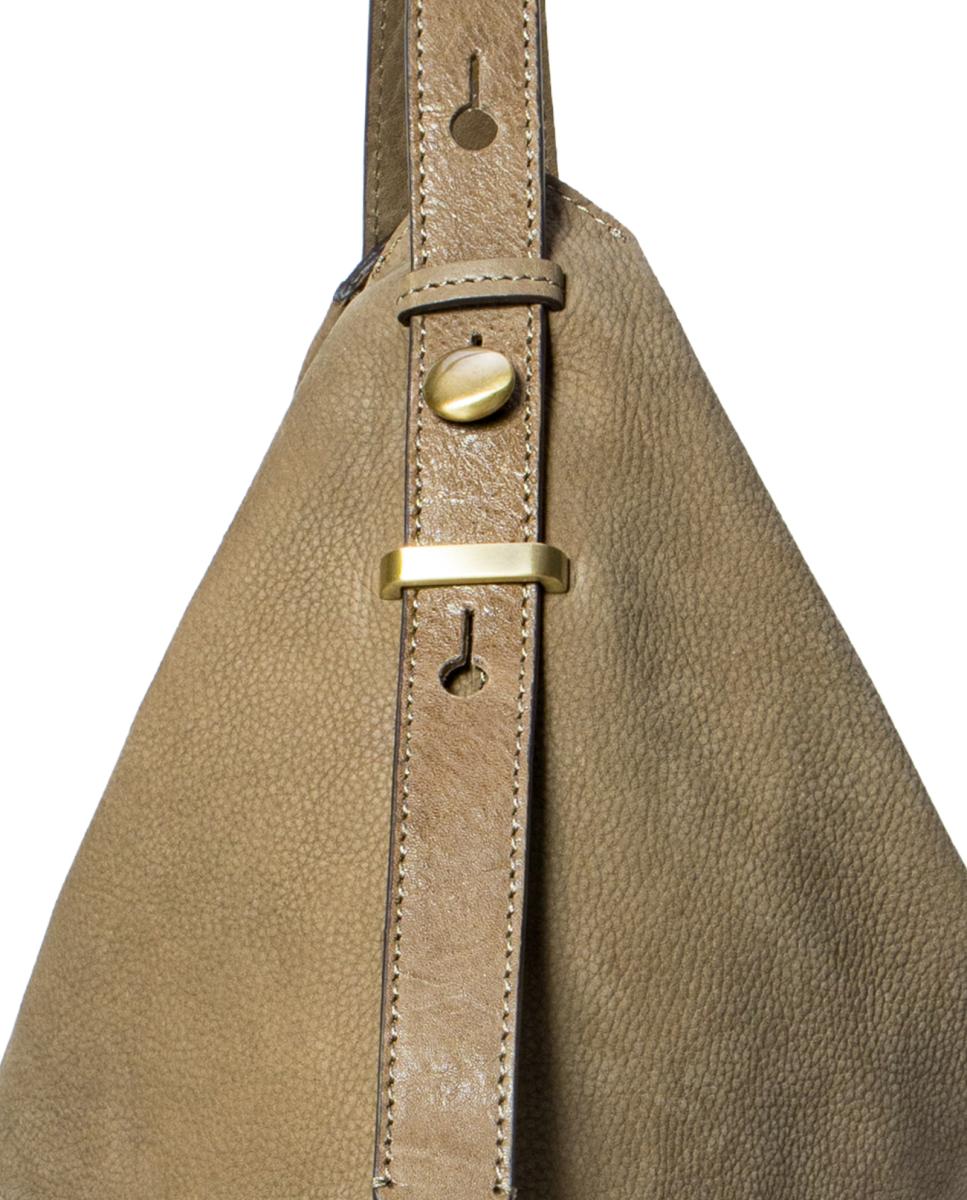 Bolso de hombro en serraje - Abbacino - Marrón topo Marrón topo-7