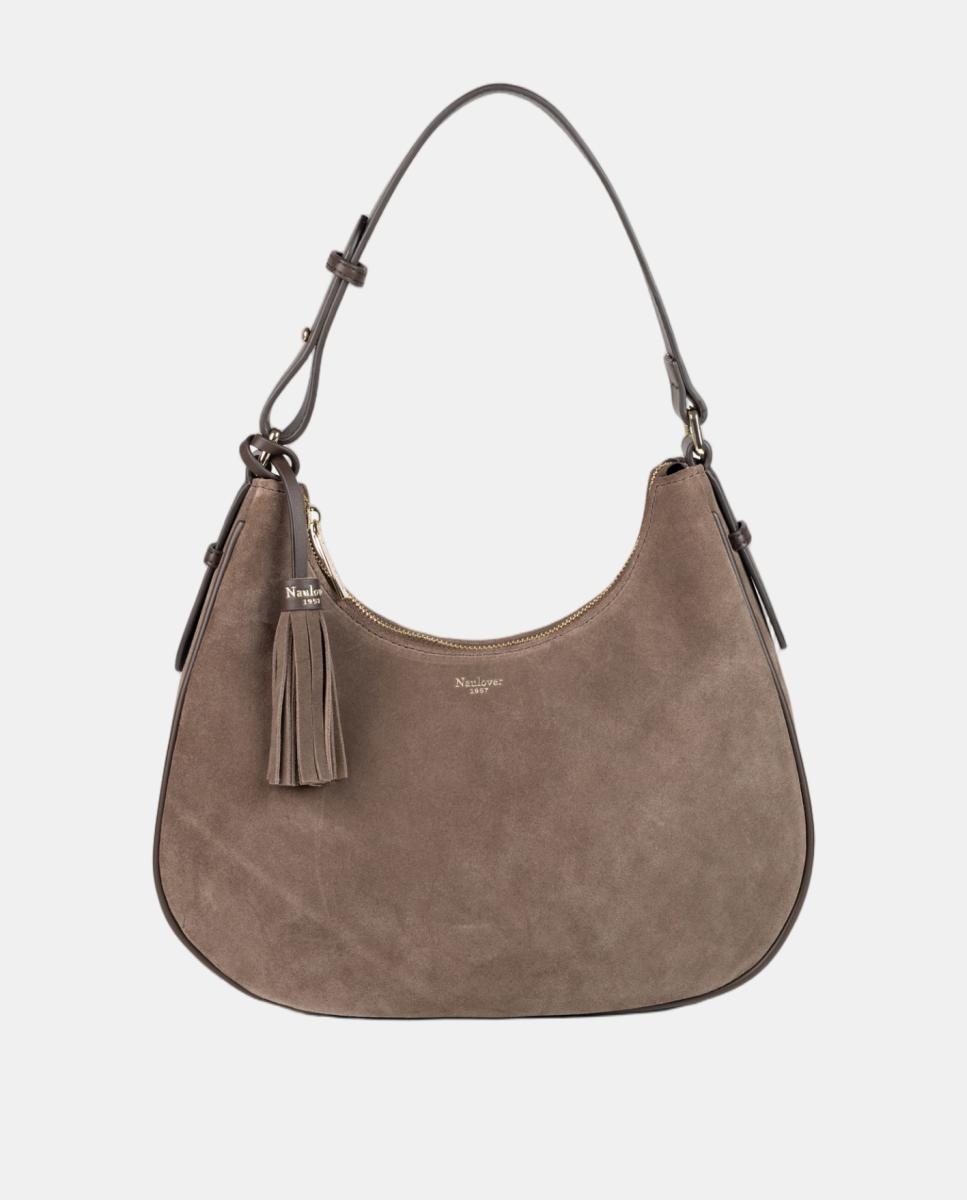 Bolso media luna mediano - Naulover - Marrón Marrón-1