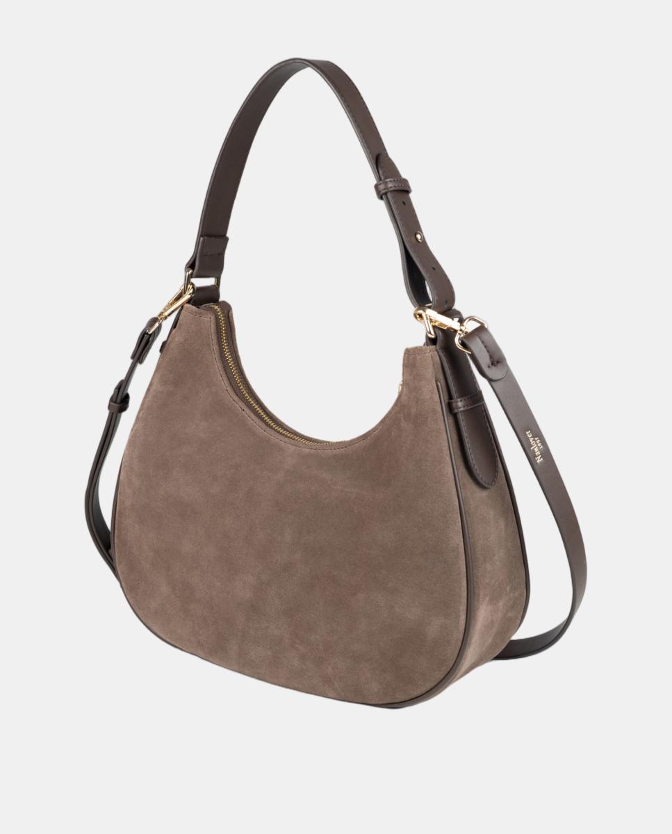 Bolso media luna mediano - Naulover - Marrón Marrón-2