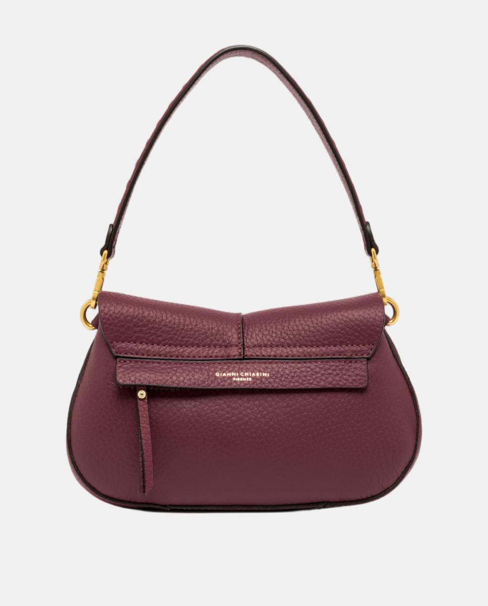 Mala de Ombro em Pele com Alça Amovível e Correia Ajustável Modelo Helena Round Vermelho-2