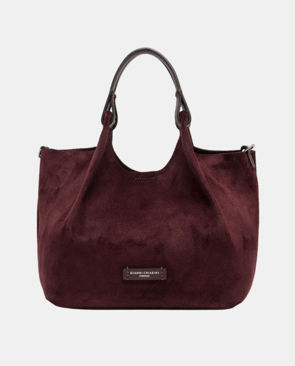Bolso de hombro en ante modelo DUA - Gianni Chiarini - Granate Granate-2