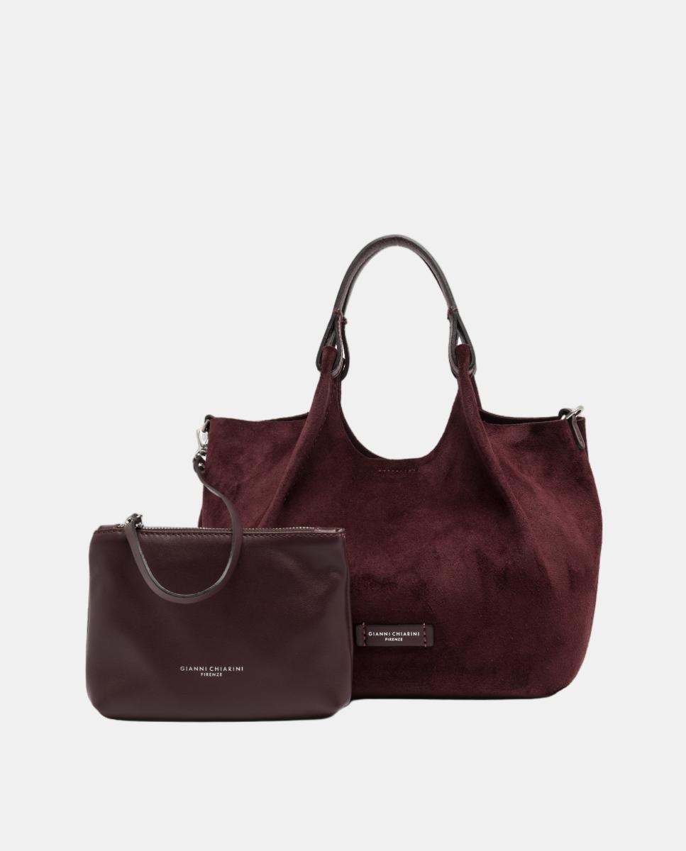 Bolso de hombro en ante modelo DUA - Gianni Chiarini - Granate Granate-6