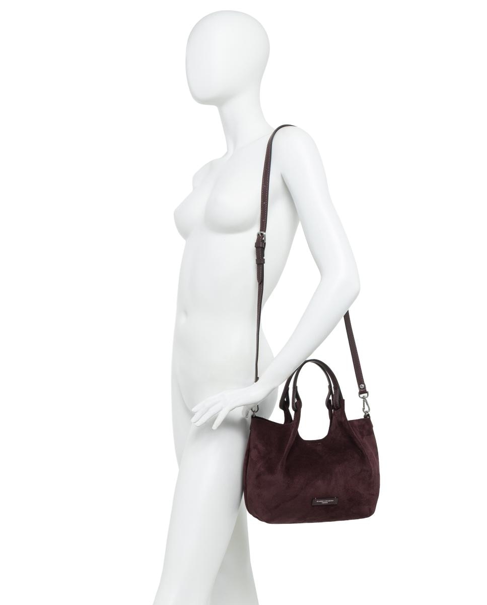 Bolso de hombro en ante modelo DUA - Gianni Chiarini - Granate Granate-8
