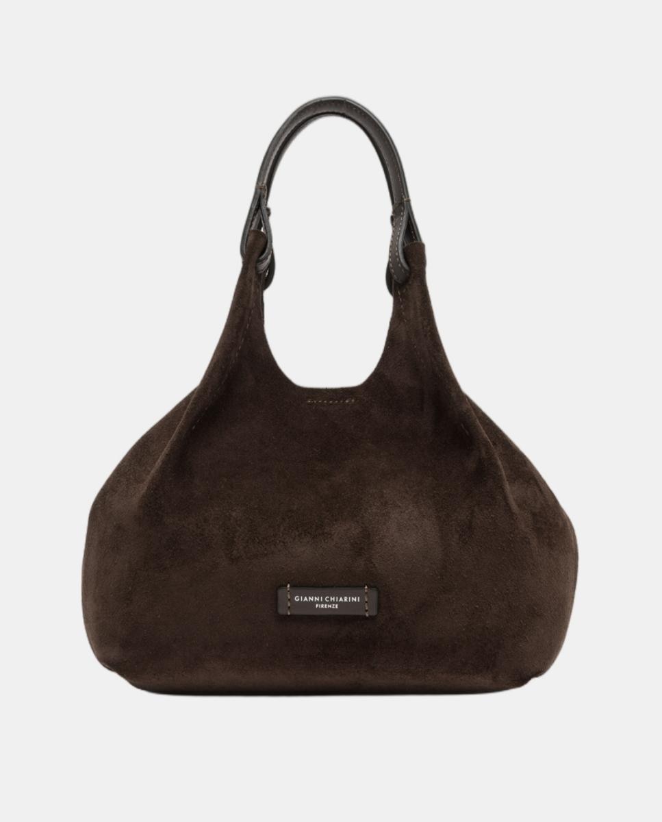 Bolso de hombro en ante modelo DUA - Gianni Chiarini - Marrón oscuro Marrón oscuro-1