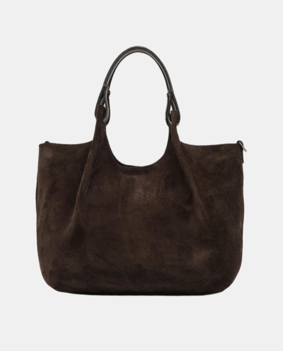 Bolso de hombro en ante modelo DUA - Gianni Chiarini - Marrón oscuro Marrón oscuro-3