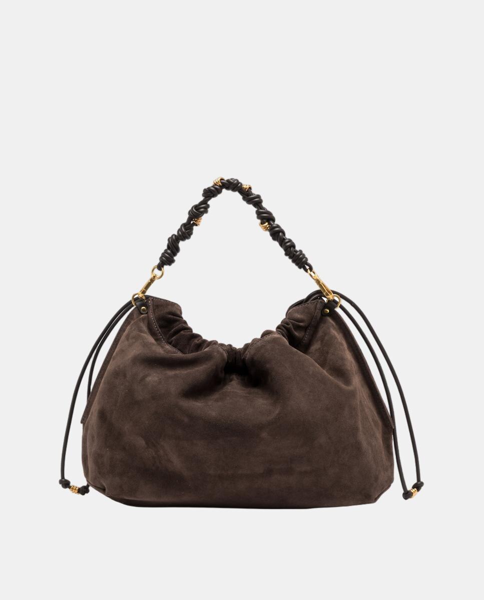Bolso de hombro en ante modelo MORGANA - Gianni Chiarini - Marrón oscuro Marrón oscuro-2