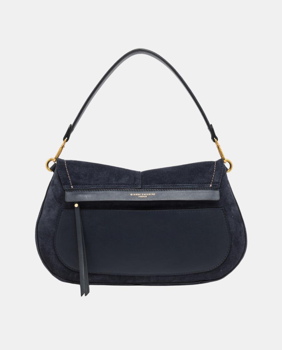Bolso de hombro en ante modelo HELENA ROUND - Gianni Chiarini - Azul marino Azul marino-2