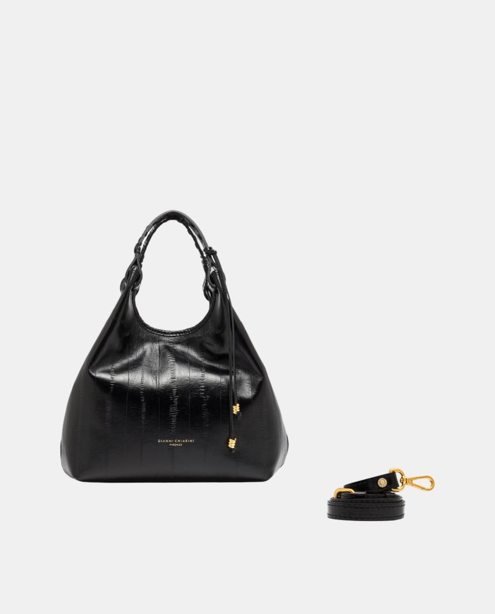 Bolso de hombro en piel modelo DUA - Gianni Chiarini - Negro Negro-1