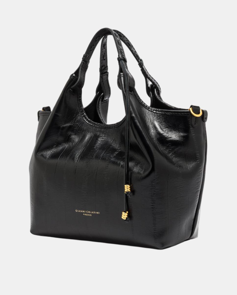 Bolso de hombro en piel modelo DUA - Gianni Chiarini - Negro Negro-4