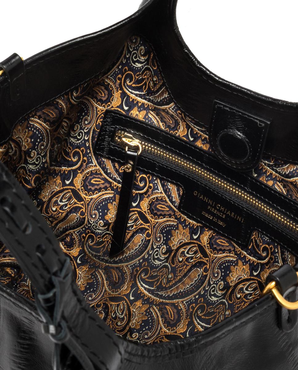 Bolso de hombro en piel modelo DUA - Gianni Chiarini - Negro Negro-5