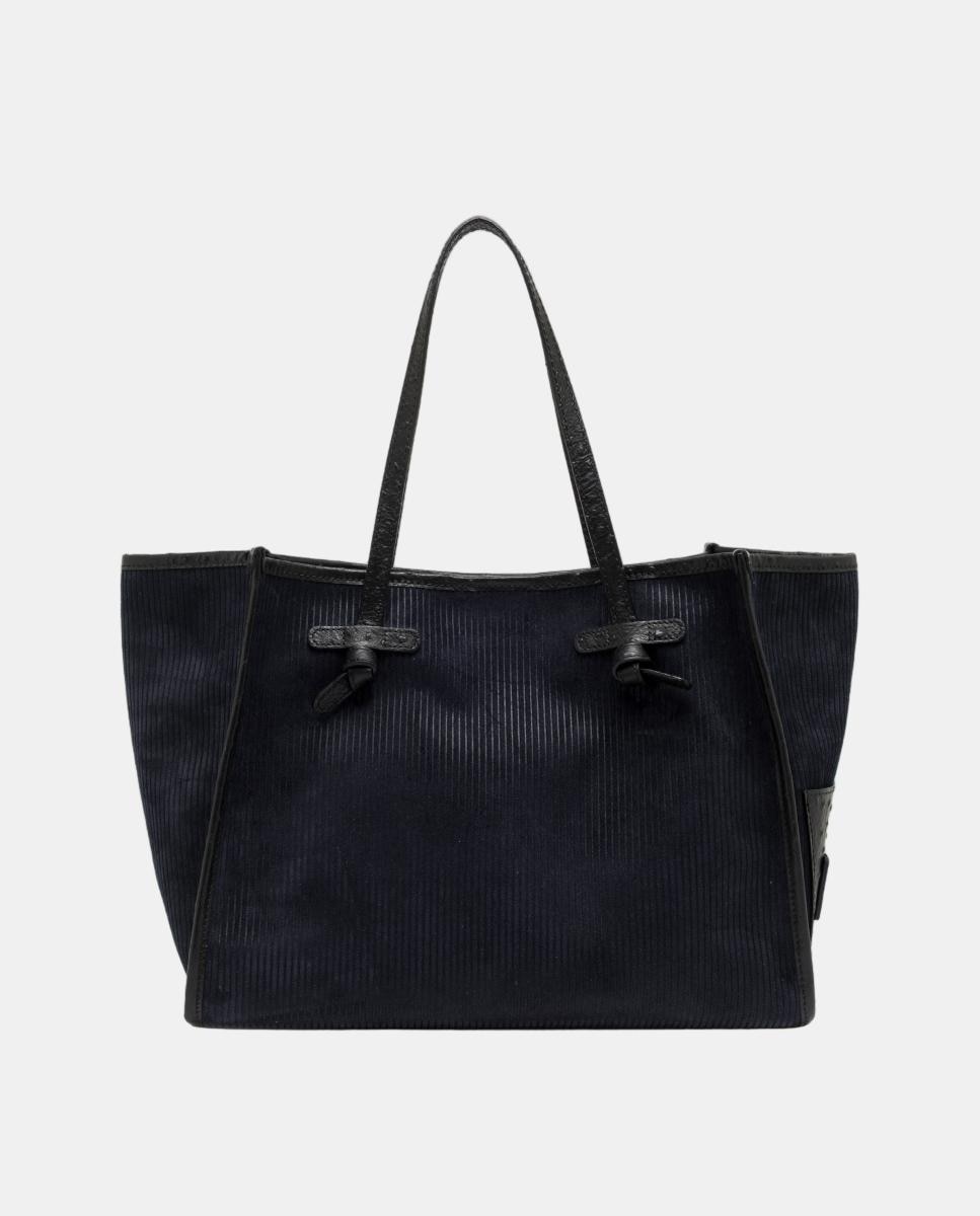 Bolso de hombro tamaño grande en ante colección MARCELLA - Gianni Chiarini - Azul marino Azul marino-2