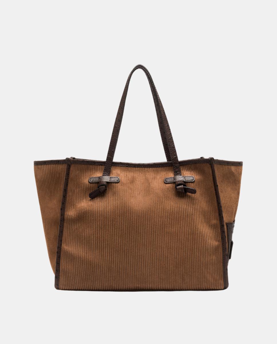Bolso de hombro tamaño grande en ante colección MARCELLA - Gianni Chiarini - Marrón Marrón-2