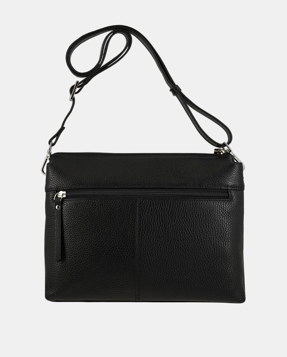 Bolso bandolera de piel con asa regulable - El Potro - Negro Negro-3
