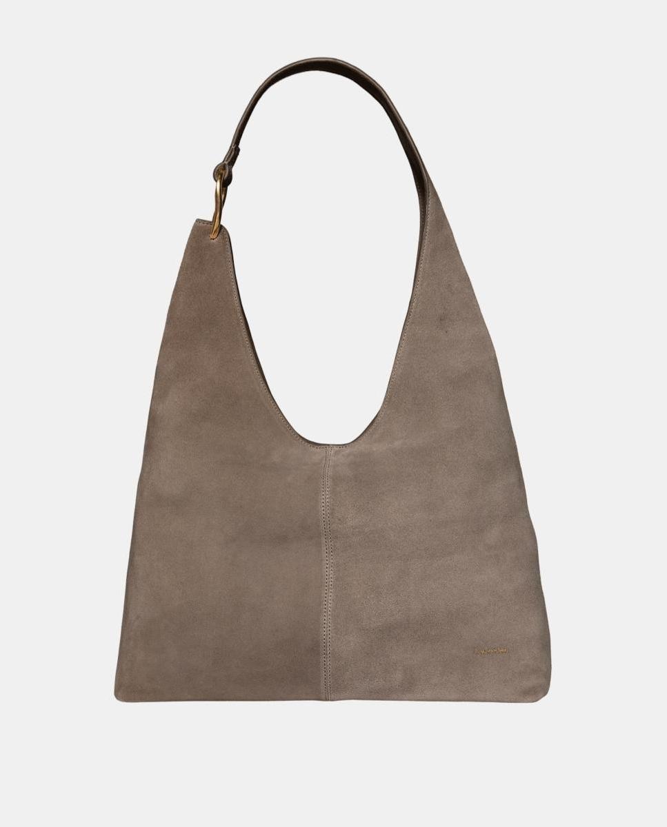 Bolso de hombro de piel Calvin Klein - Gris claro Gris claro-1