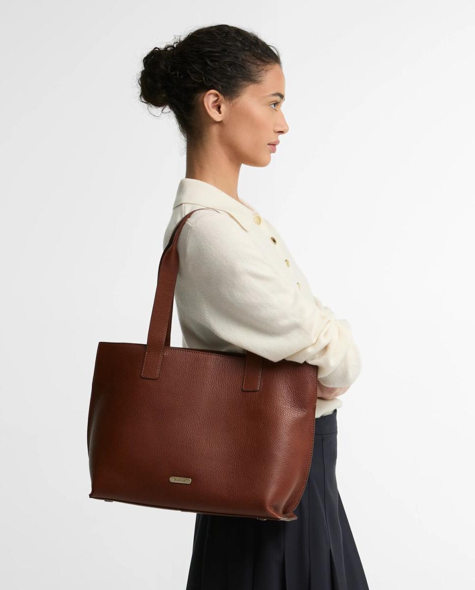 Bolso de hombro de piel - Barbour - Marrón Marrón-3
