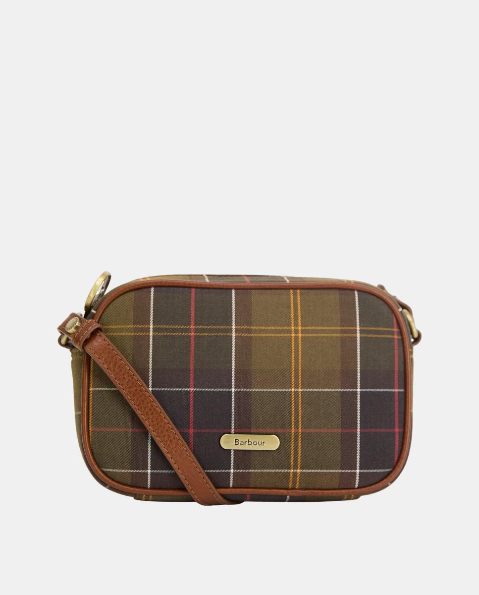 Imagen 0 de Bolso bandolera de tartan Verde