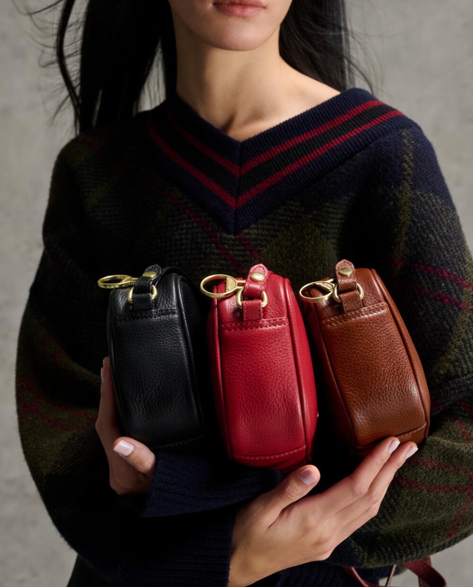 Bolso bandolera de piel - Barbour - Marrón Marrón-4