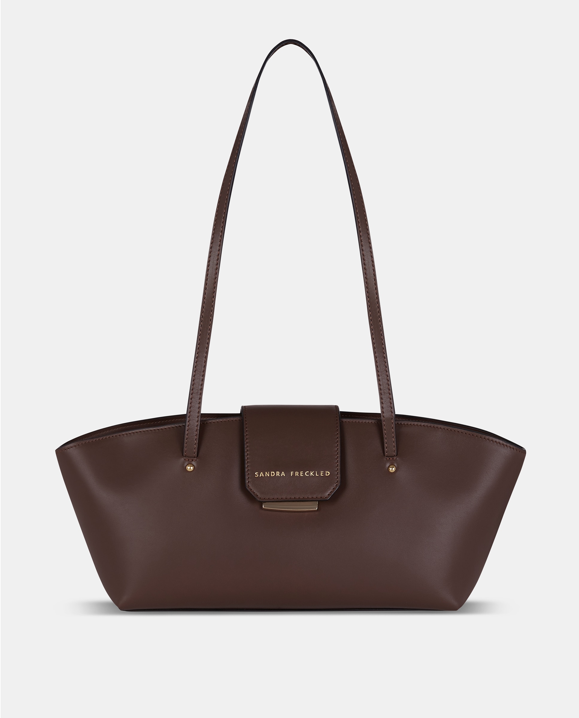 Bolso de hombro sandra fleckled con doble asa larga - Sandra Freckled - Marrón oscuro Marrón oscuro-1