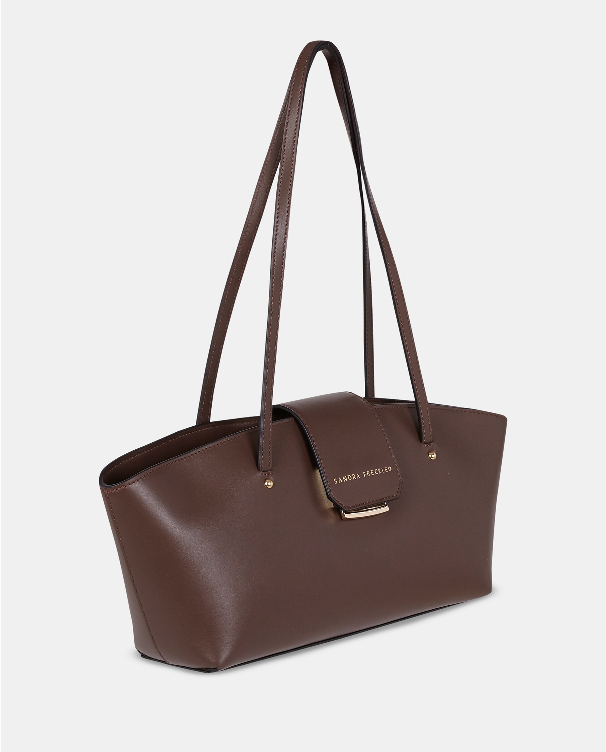 Bolso de hombro sandra fleckled con doble asa larga - Sandra Freckled - Marrón oscuro Marrón oscuro-2