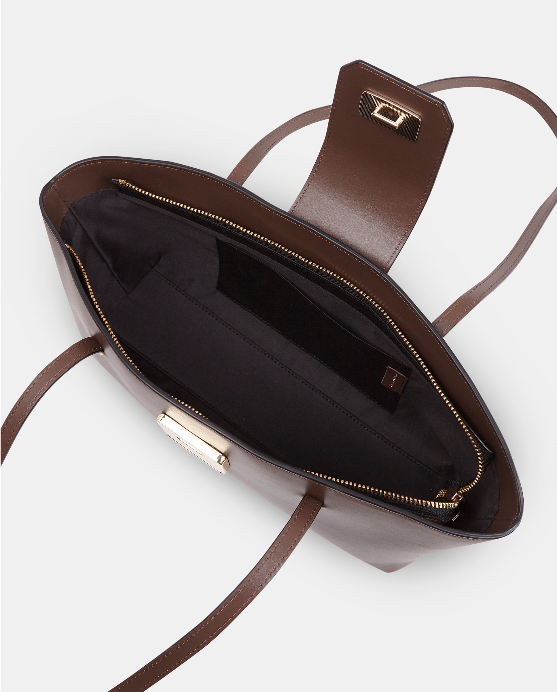 Bolso de hombro sandra fleckled con doble asa larga - Sandra Freckled - Marrón oscuro Marrón oscuro-3